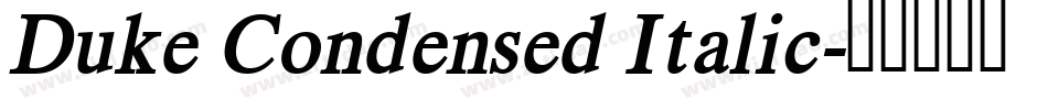Duke Condensed Italic字体转换